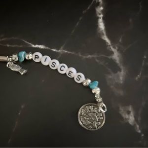 PISCES Astrological Sign Roach Clip Smoker’s Helper with Birth Sign & Charm